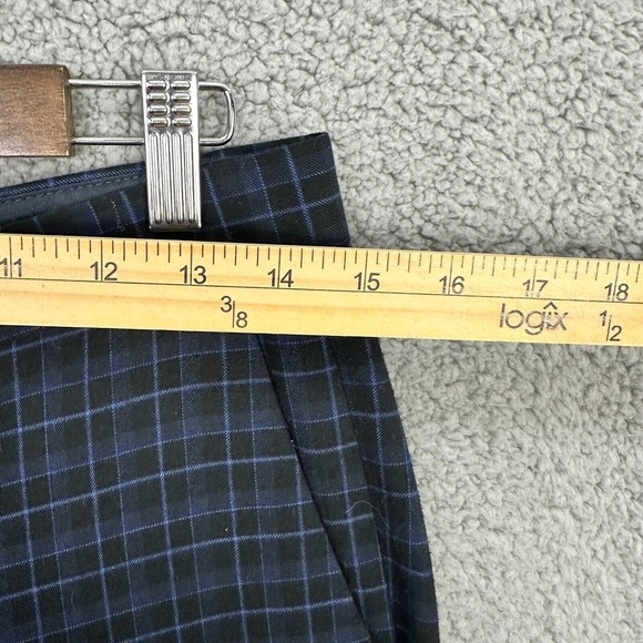 Topman Mens Dress‎ Pants 30 Navy Blue Check Plaid Slim Fit Trousers Work Preppy - Picture 5 of 6
